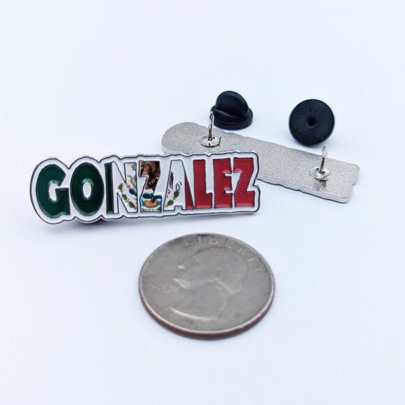 Pin Gonzalez Pin for Caps Clothing Enamel Badge Mexican Flag Pin Mex Flag - Picture 1 of 5